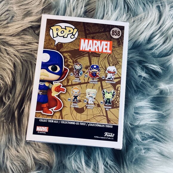 Funko Pop! Marvel Infinity Warps Soldier Supreme 858 Glow in the Dark Bobblehead - Picture 5 of 5